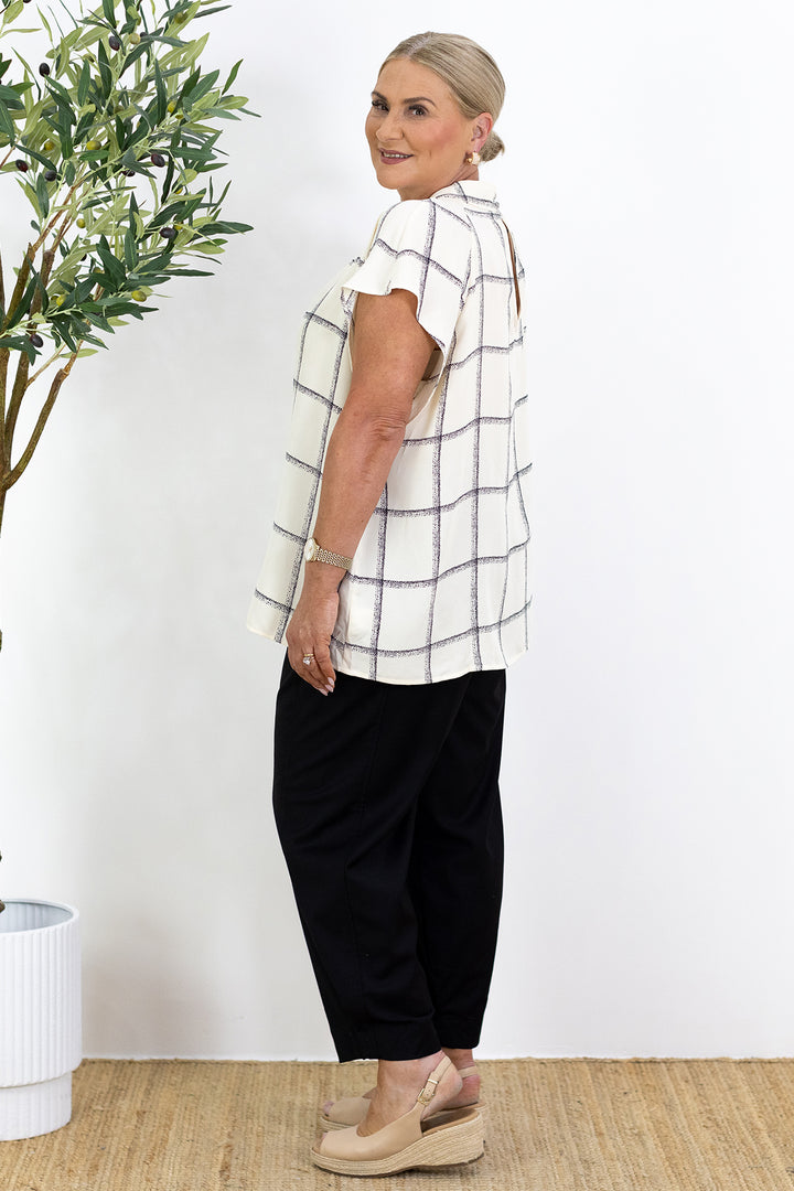 Eliana Top | Black & Cream