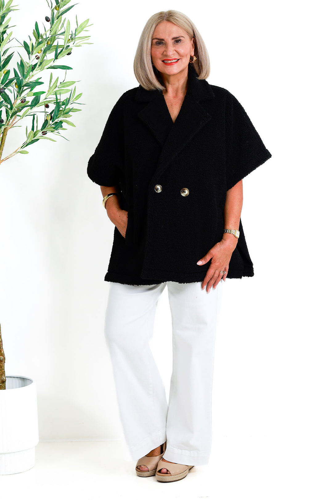 Jackson Oversized Vest | BLACK