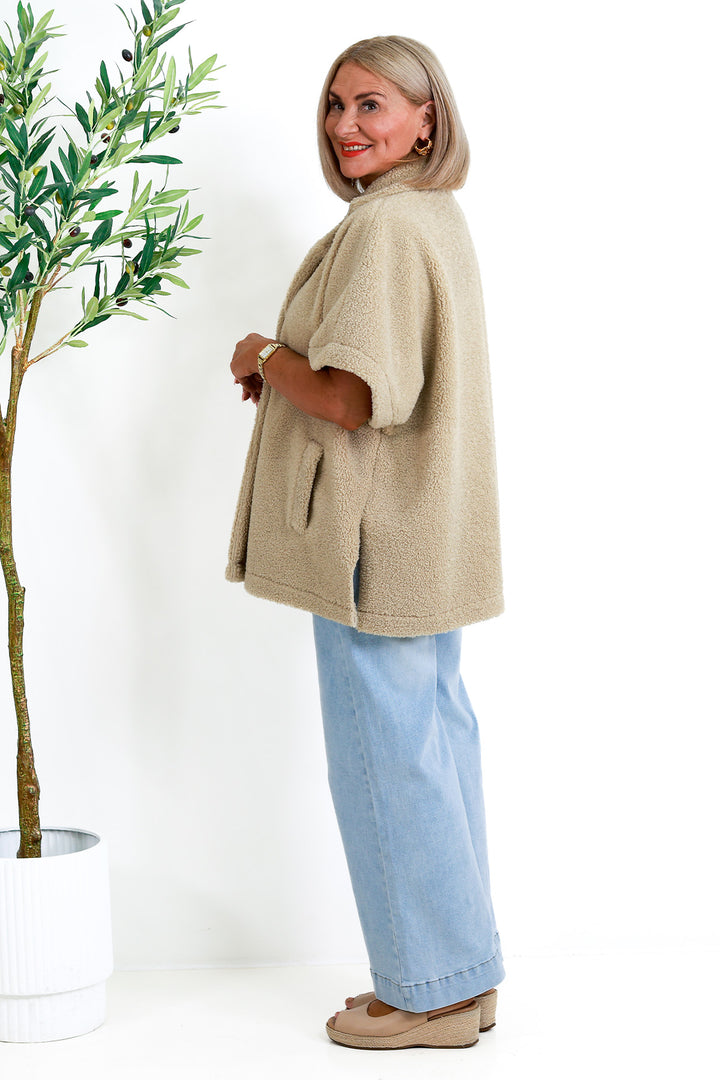 Jackson Oversized Vest | NATURAL
