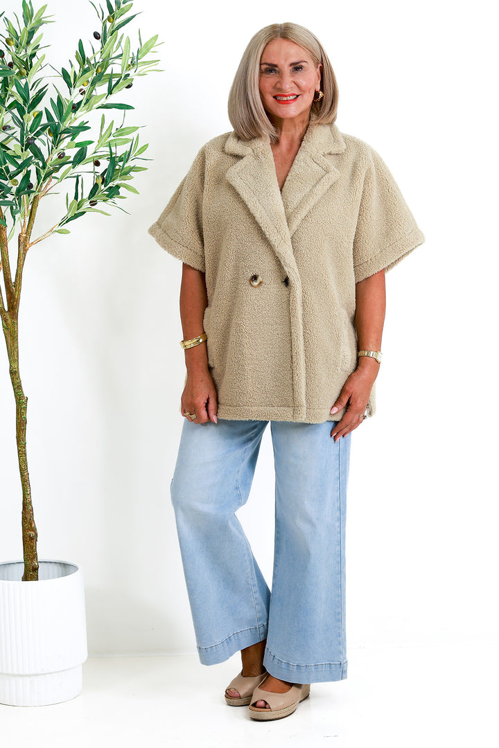 Jackson Oversized Vest | NATURAL