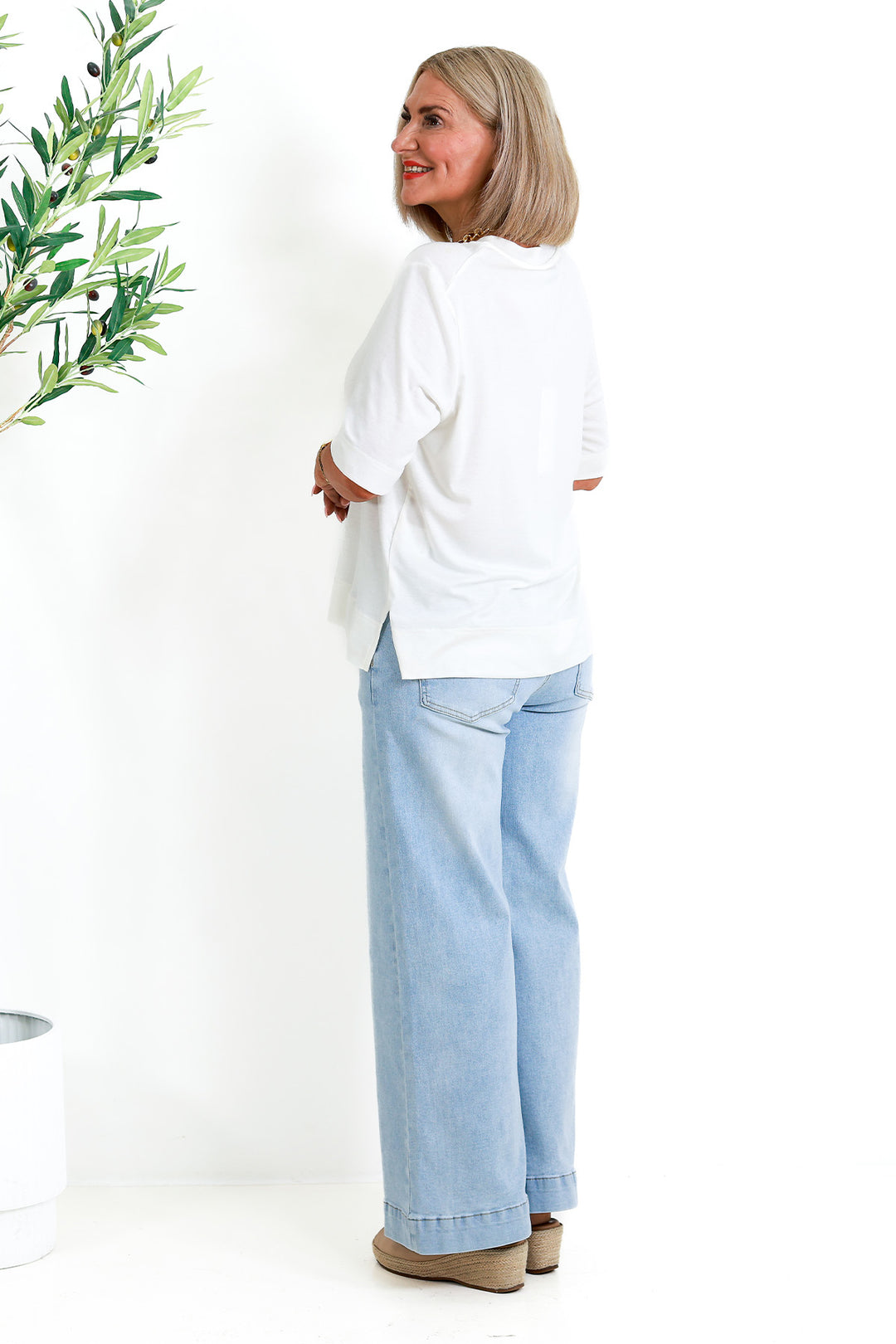 Ellery Fine Knit Top  - WHITE