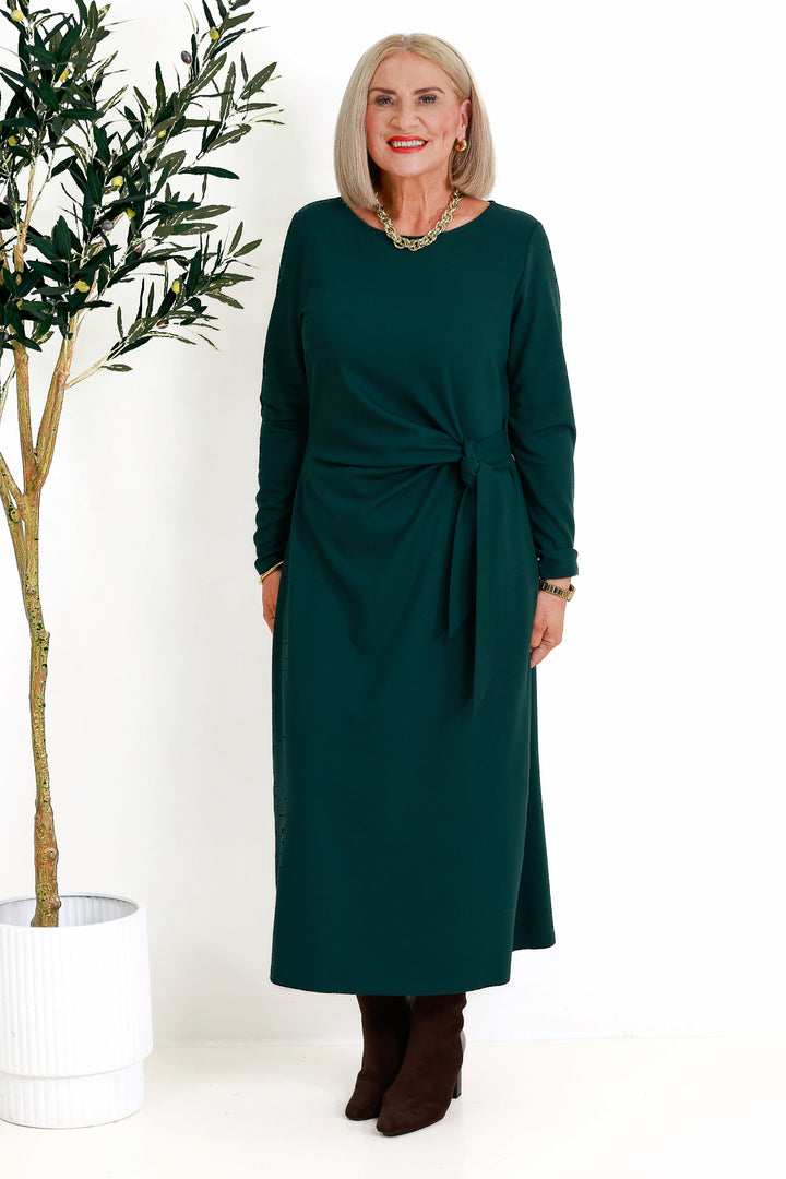 Alanah Tie Dress L/S | GREEN