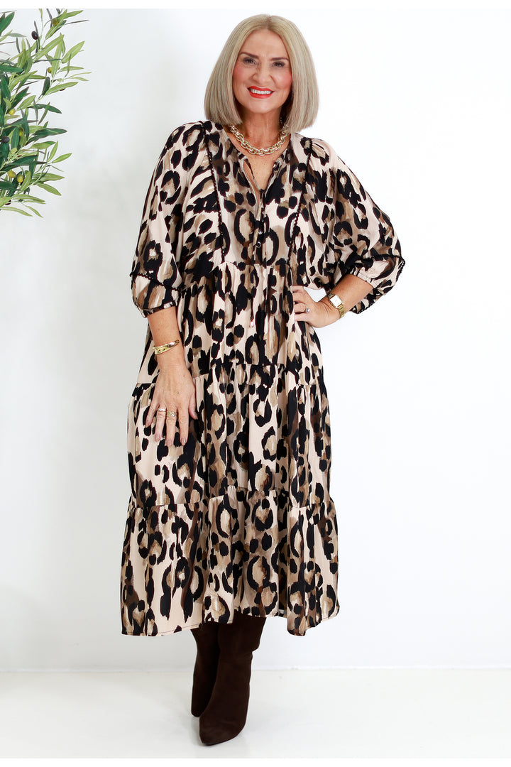 Sahara Tier Dress | Animal Print