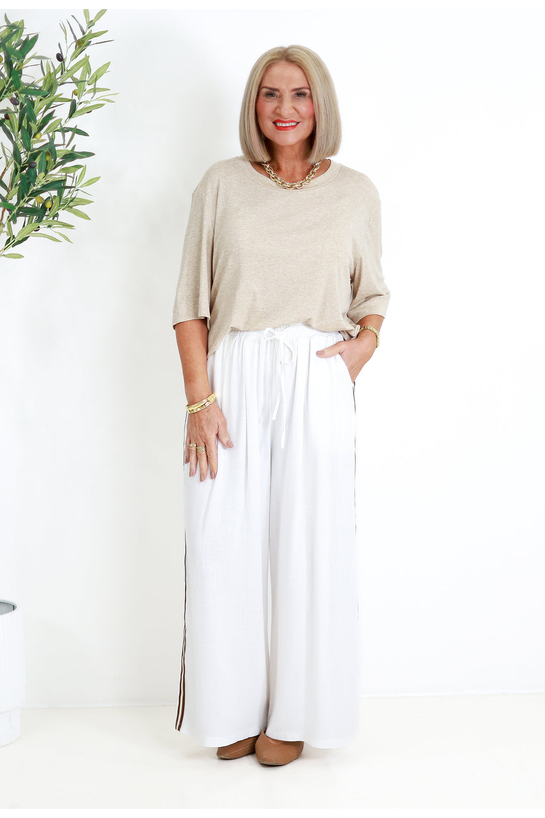 Arden Relaxed Pant | WHITE