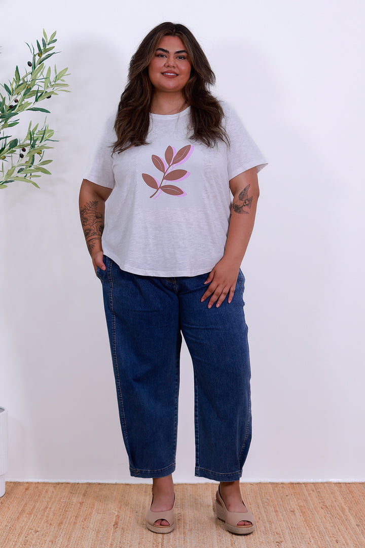 Leafy T-Shirt | WHITE