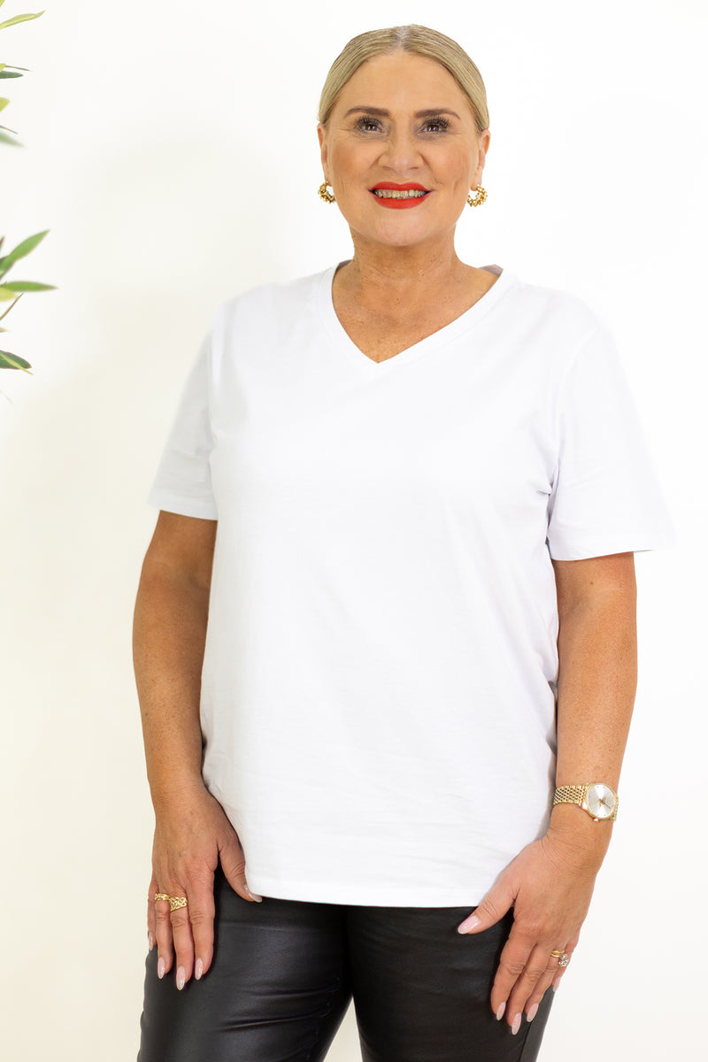 Classic V Tee | White