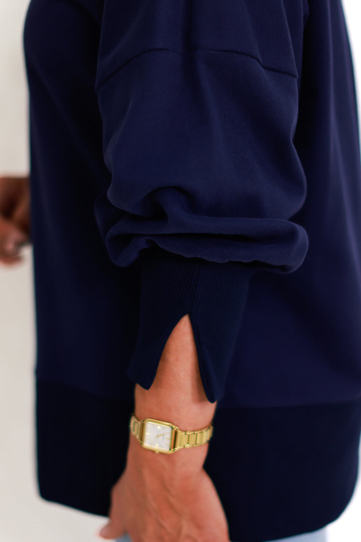 Tess Spring Crew | NAVY