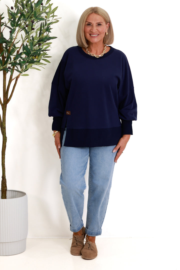 Tess Spring Crew | NAVY