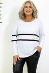 Stars & Stripes Long Slv Tee | White