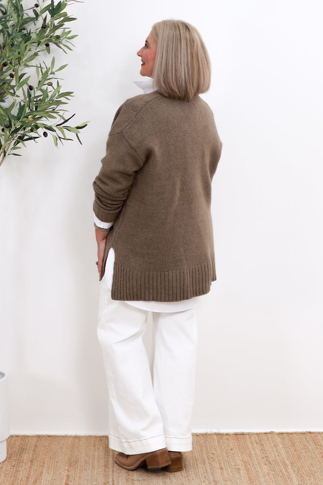 Diora Slouch Knit | Dark Taupe