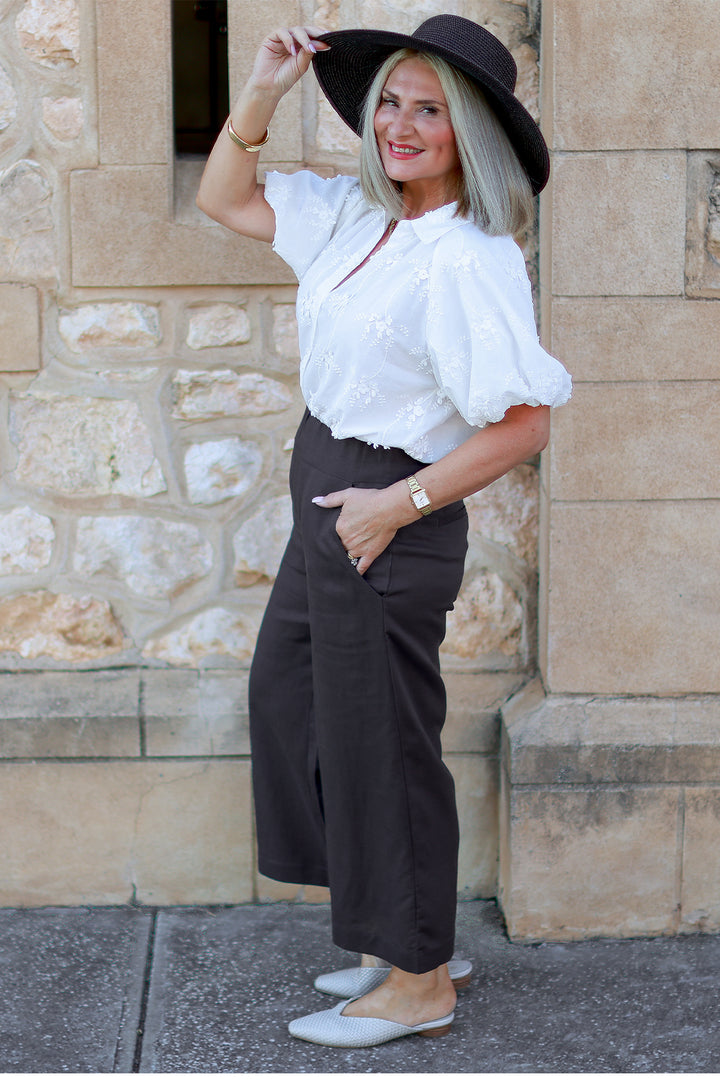 Isabella Short Sleeve Shirt | White