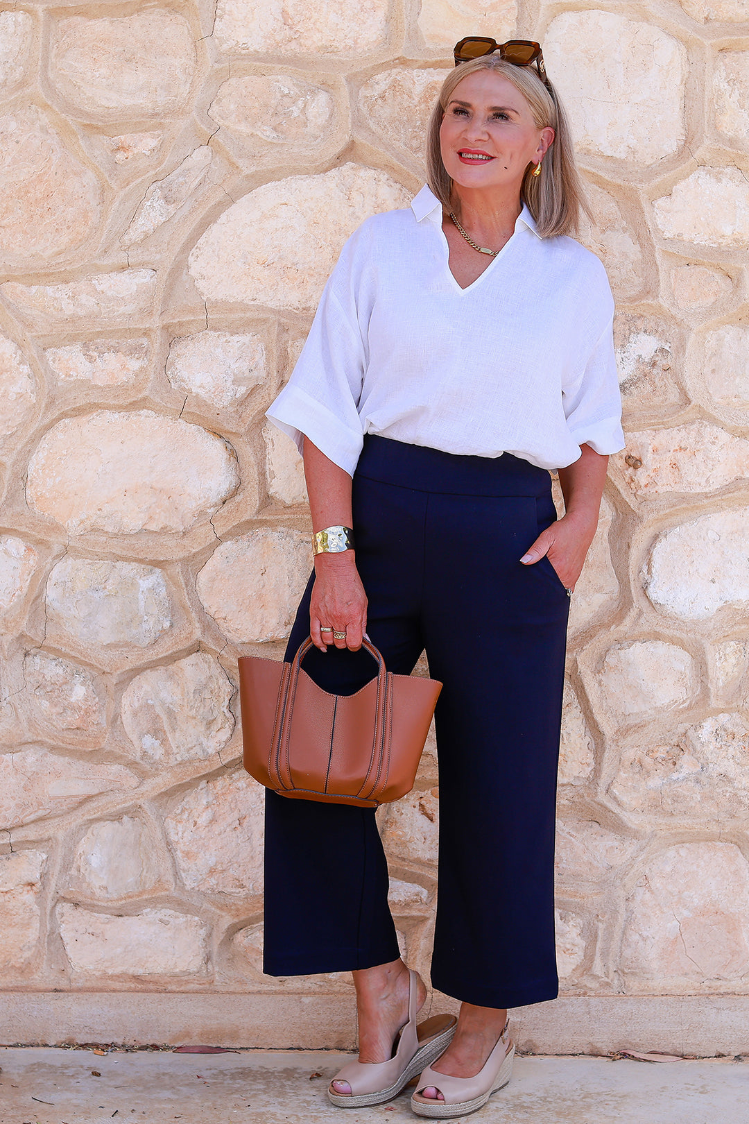 Willow Stretch 7/8 Pant | INK NAVY