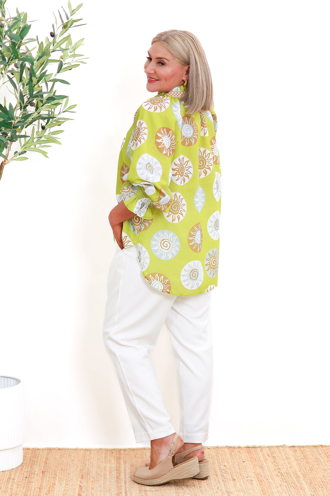 Sun Chaser Shirt | GREEN & TAN