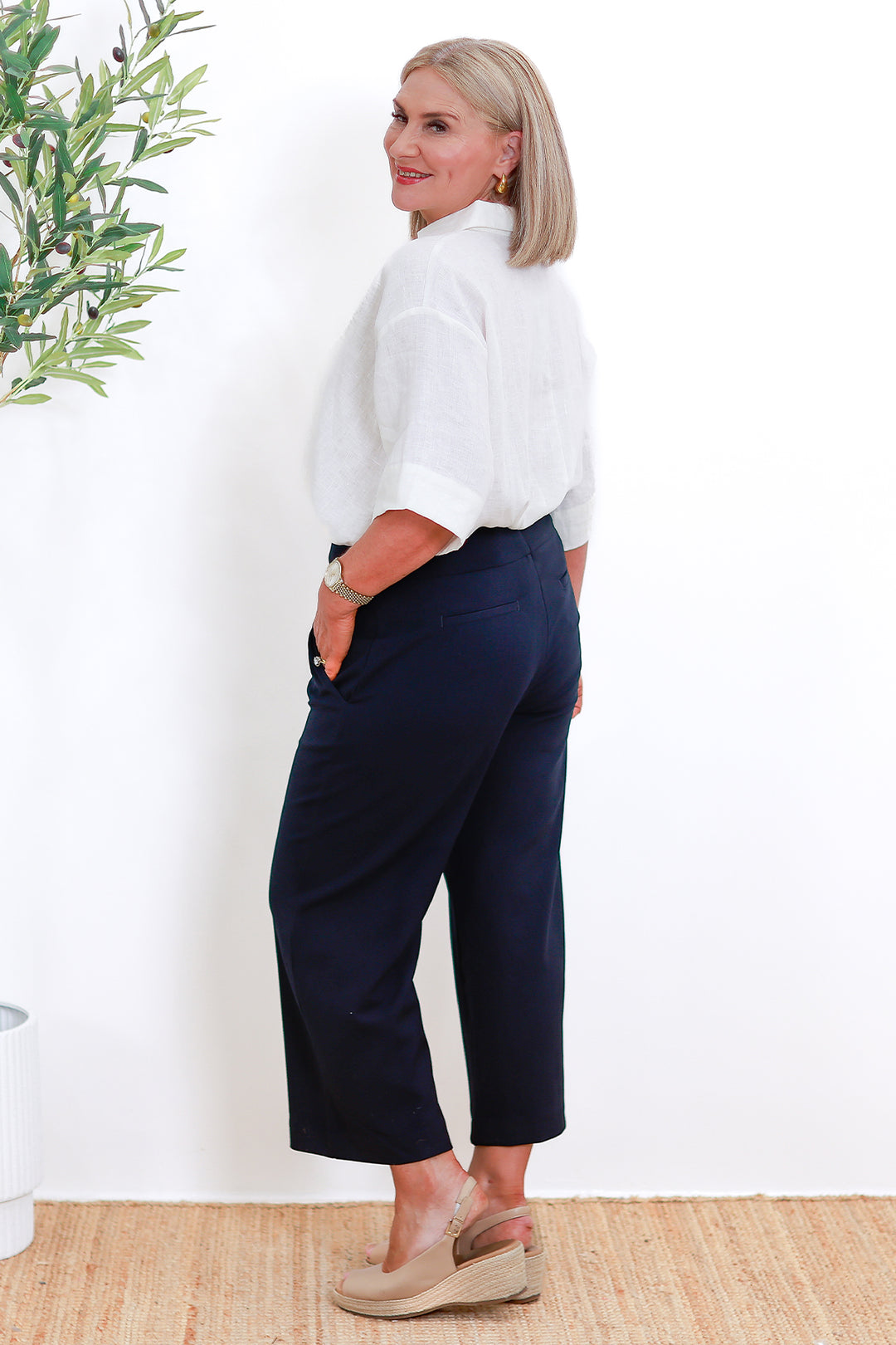 Willow Stretch 7/8 Pant | INK NAVY