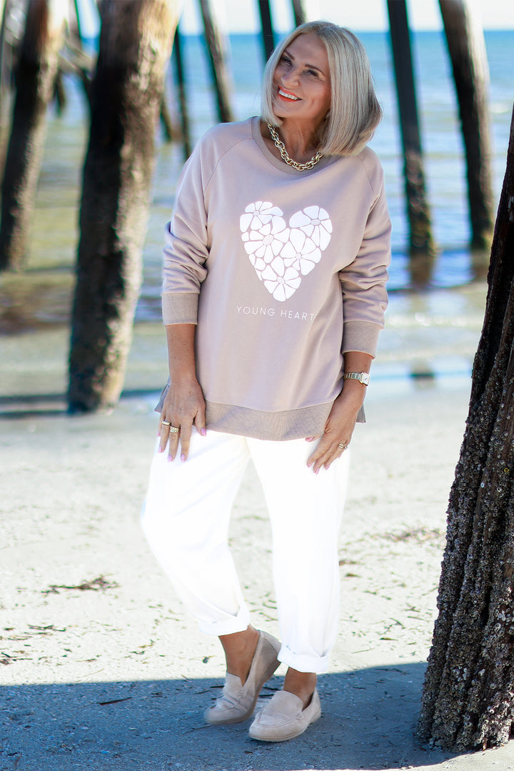 NEW Young Hearts Crew | TAUPE