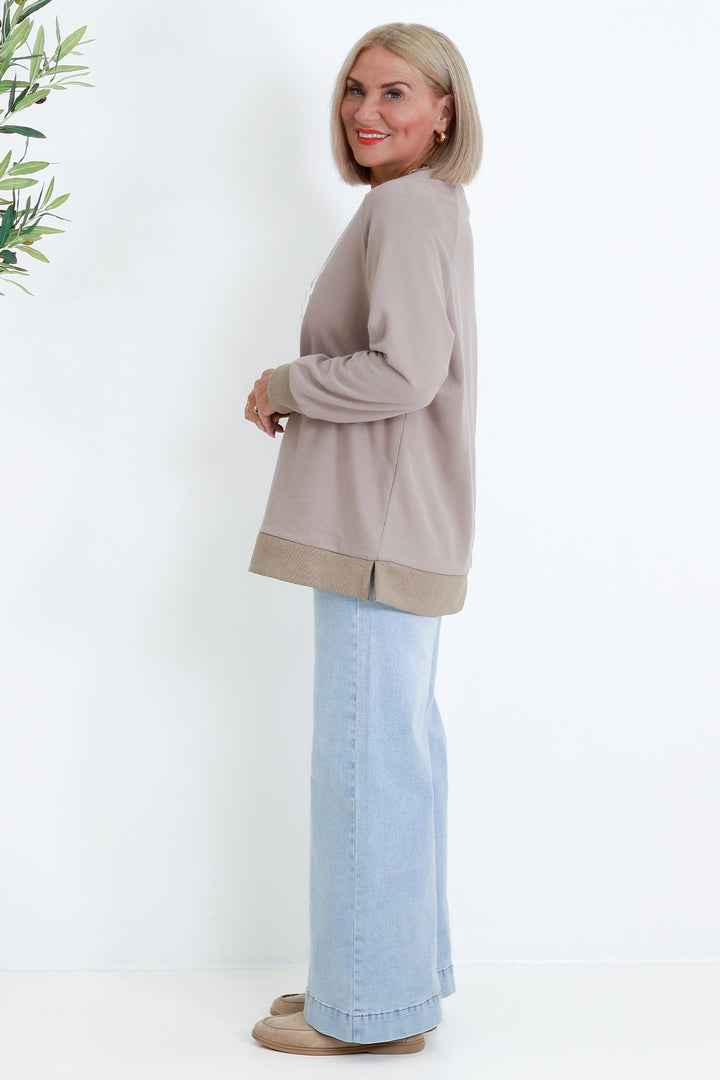 NEW Young Hearts Crew | TAUPE