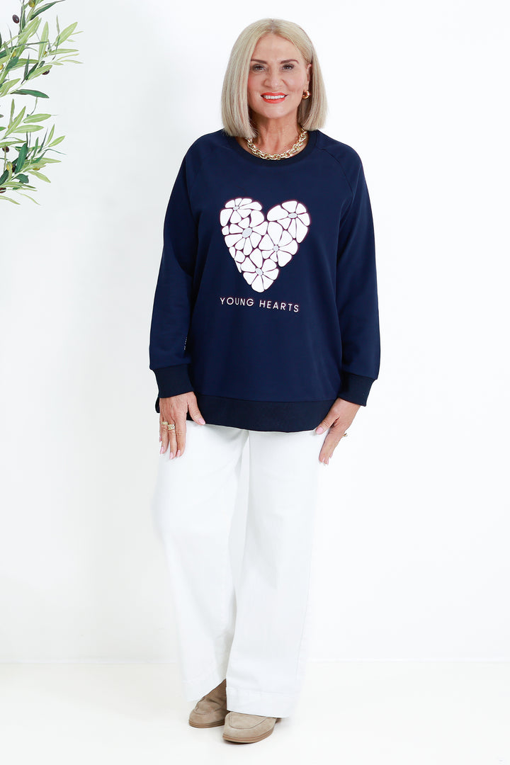 NEW Young Hearts Crew | NAVY BLUE