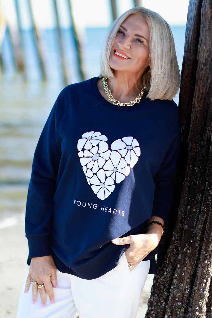 NEW Young Hearts Crew | NAVY BLUE