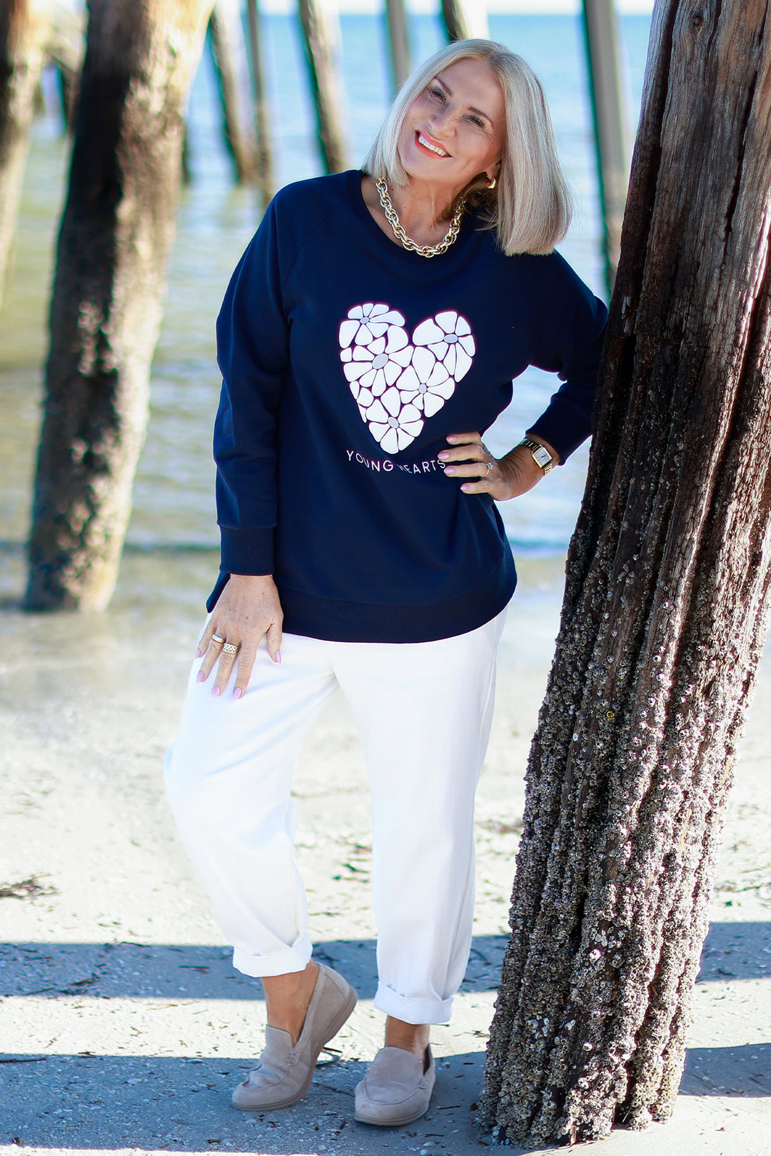 NEW Young Hearts Crew | NAVY BLUE