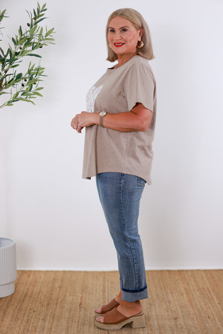 Young Hearts T-Shirt | TAUPE