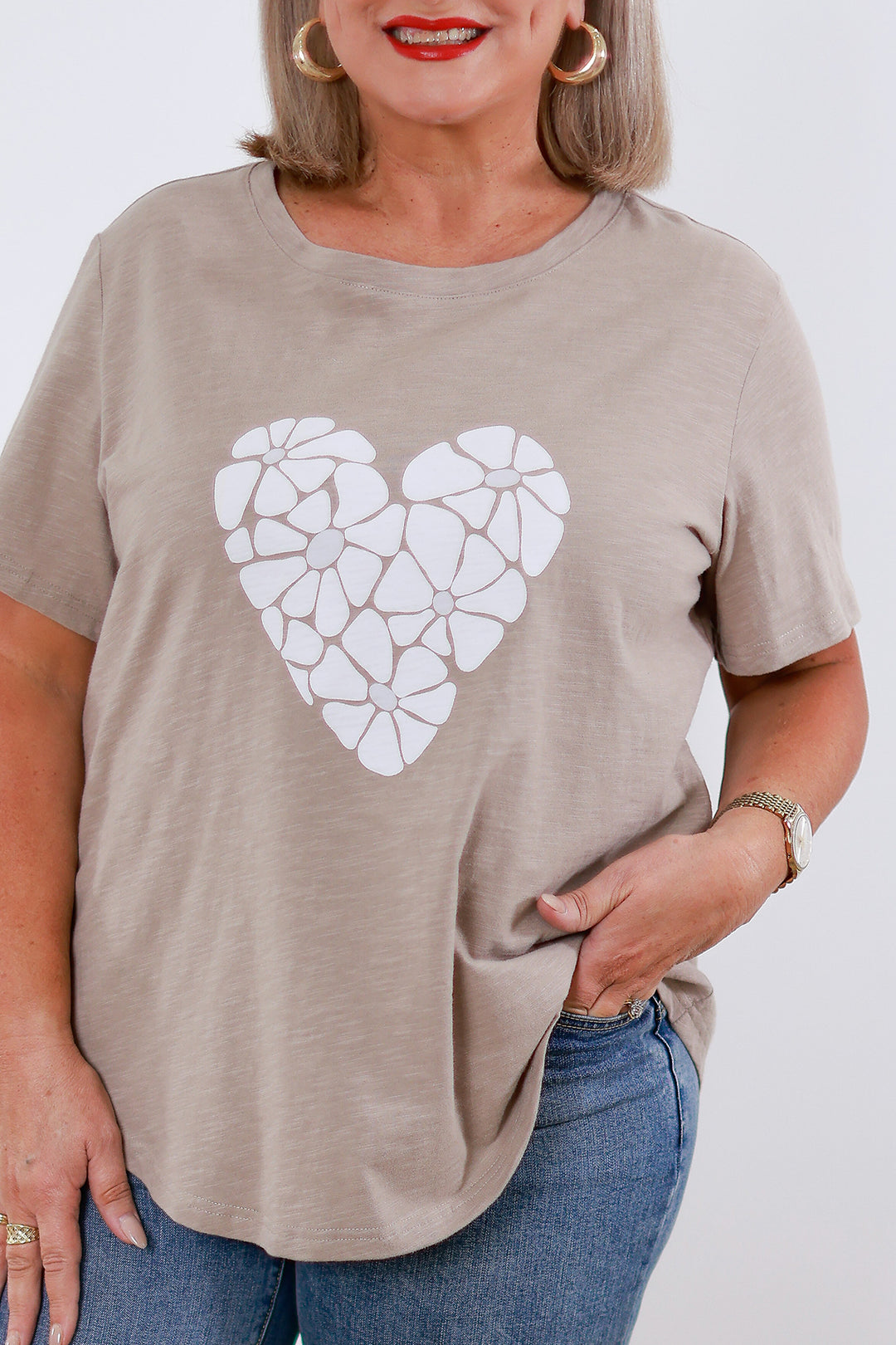 Young Hearts T-Shirt | TAUPE