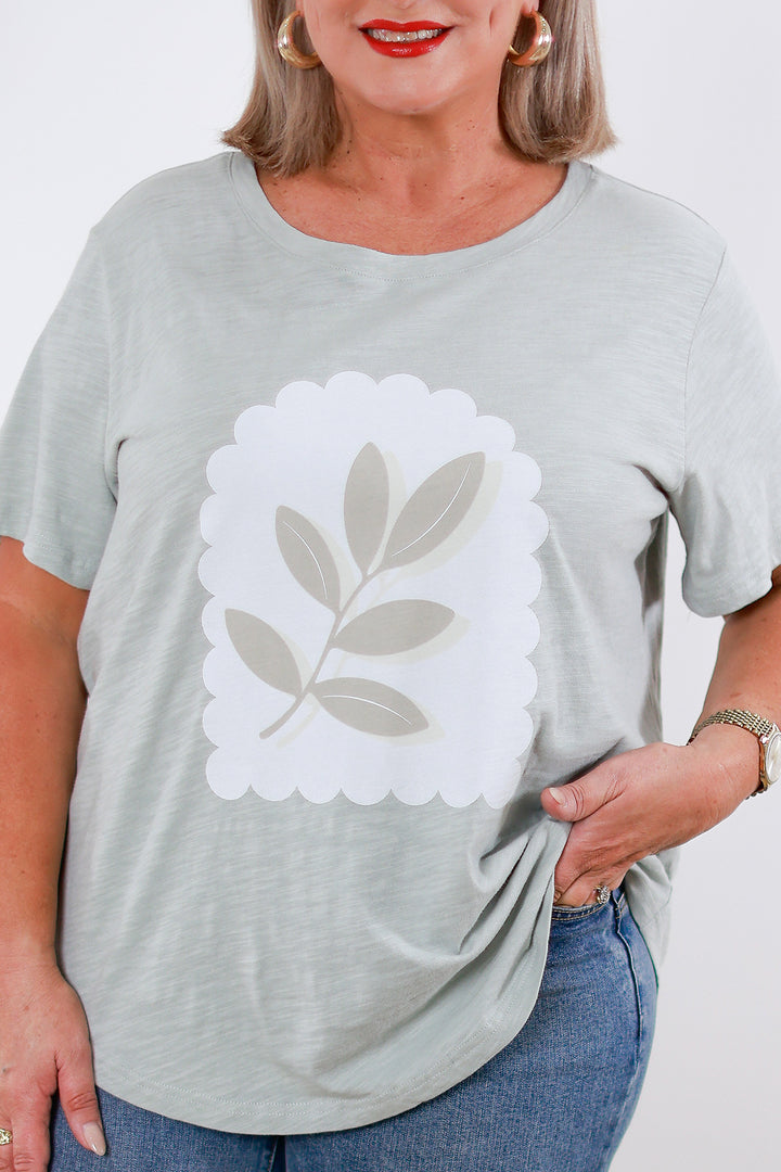 Leafy T-Shirt | Sage GREEN