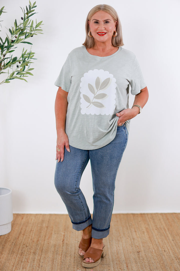 Leafy T-Shirt | Sage GREEN