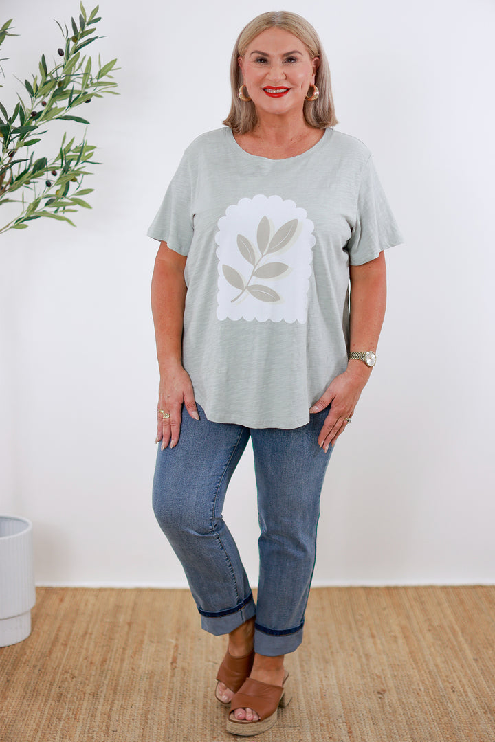 Leafy T-Shirt | Sage GREEN