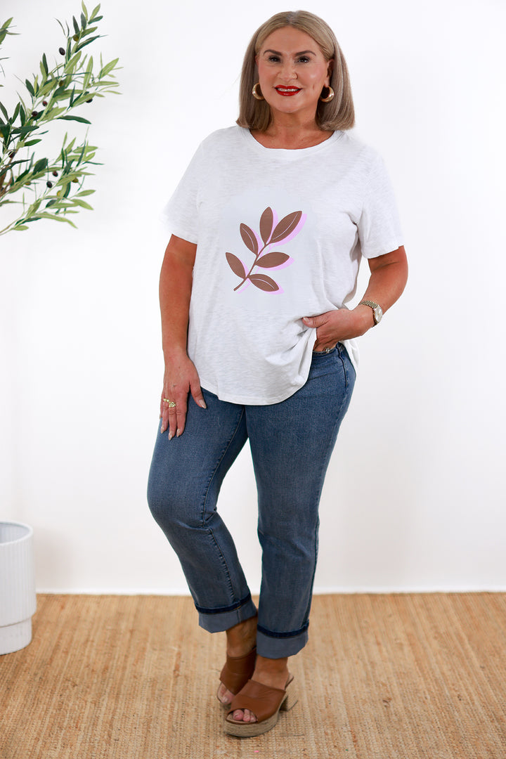 Leafy T-Shirt | WHITE