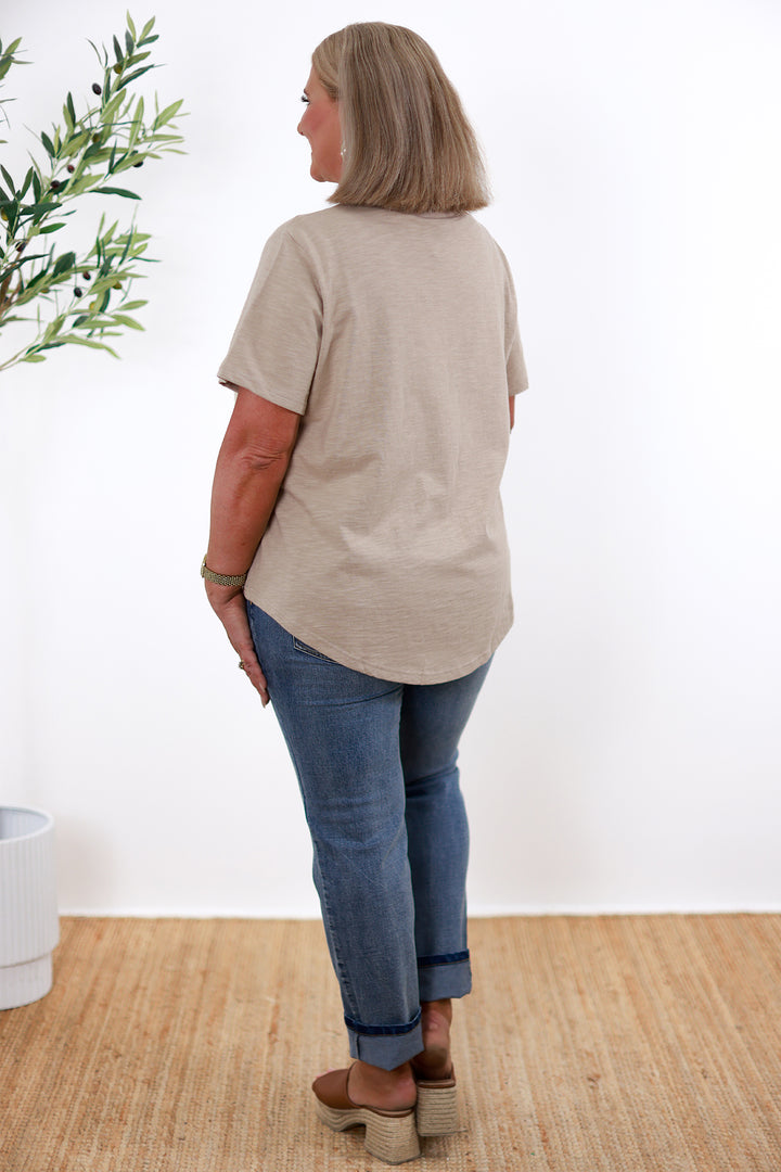Leafy T-Shirt | TAUPE