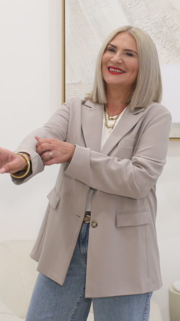 Eden Stretch Blazer |  TAUPE