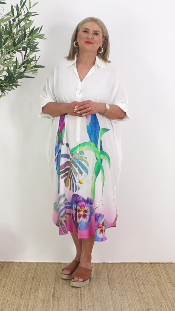 Sanctuary Shirt Dress | White