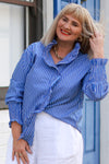 Romance Ruffles Shirt | Blue