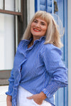 Romance Ruffles Shirt | Blue