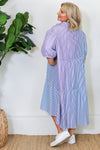 Sterling Shirt Dress | Blue Stripe