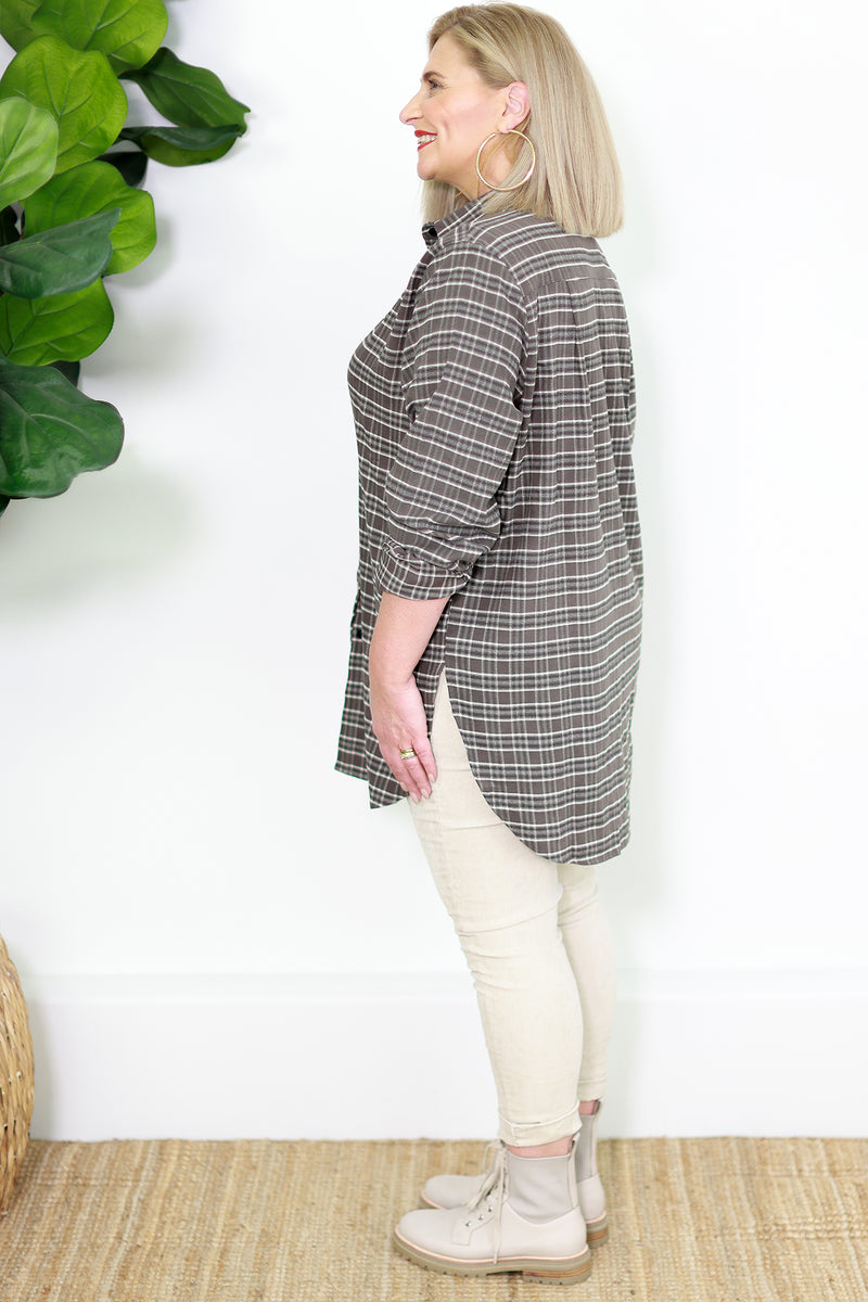 Girl Next Door Oversized Shirt | Mocha