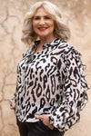 Adore Ruffle Blouse | Black & Cream