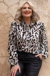 Adore Ruffle Blouse | Black & Cream