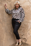 Adore Ruffle Blouse | Black & Cream