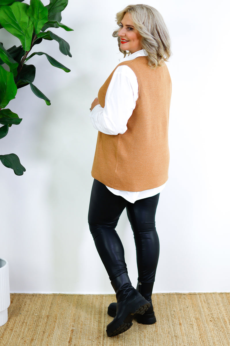 Manhattan Vest | Caramel