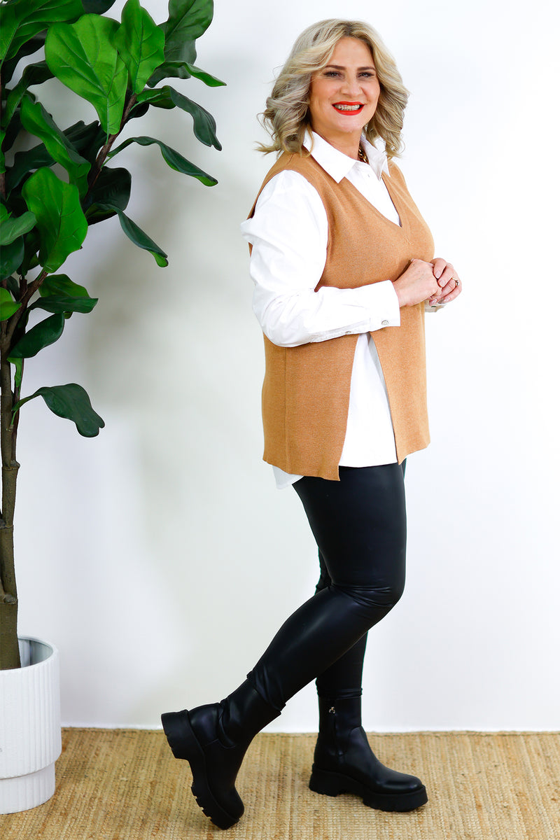 Manhattan Vest | Caramel
