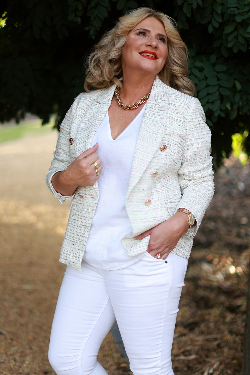 Nici Blazer | White Fleck