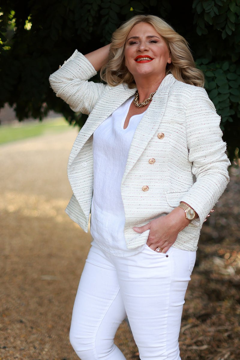 Nici Blazer | White Fleck