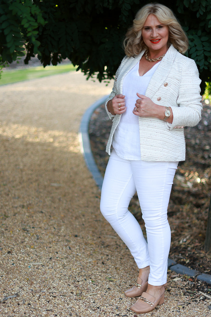 Nici Blazer | White Fleck