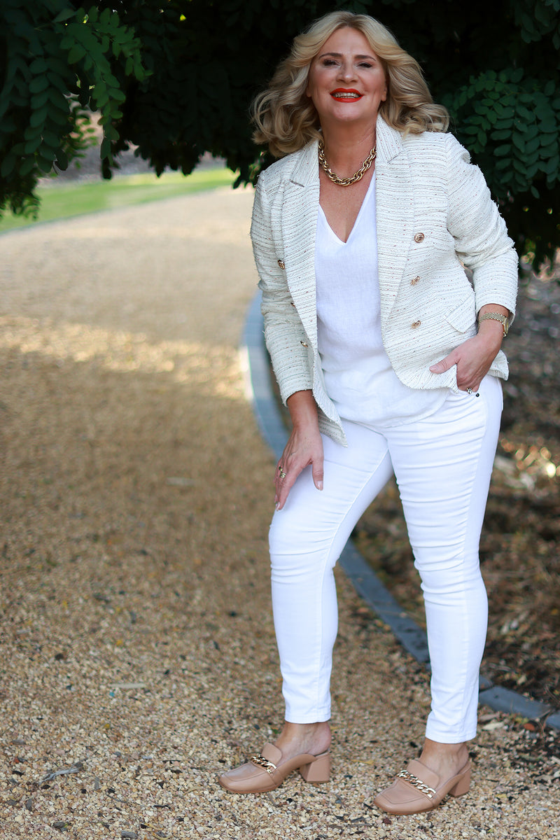 Nici Blazer | White Fleck