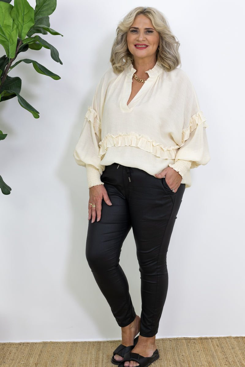 Eva Frill Shirt | Cream