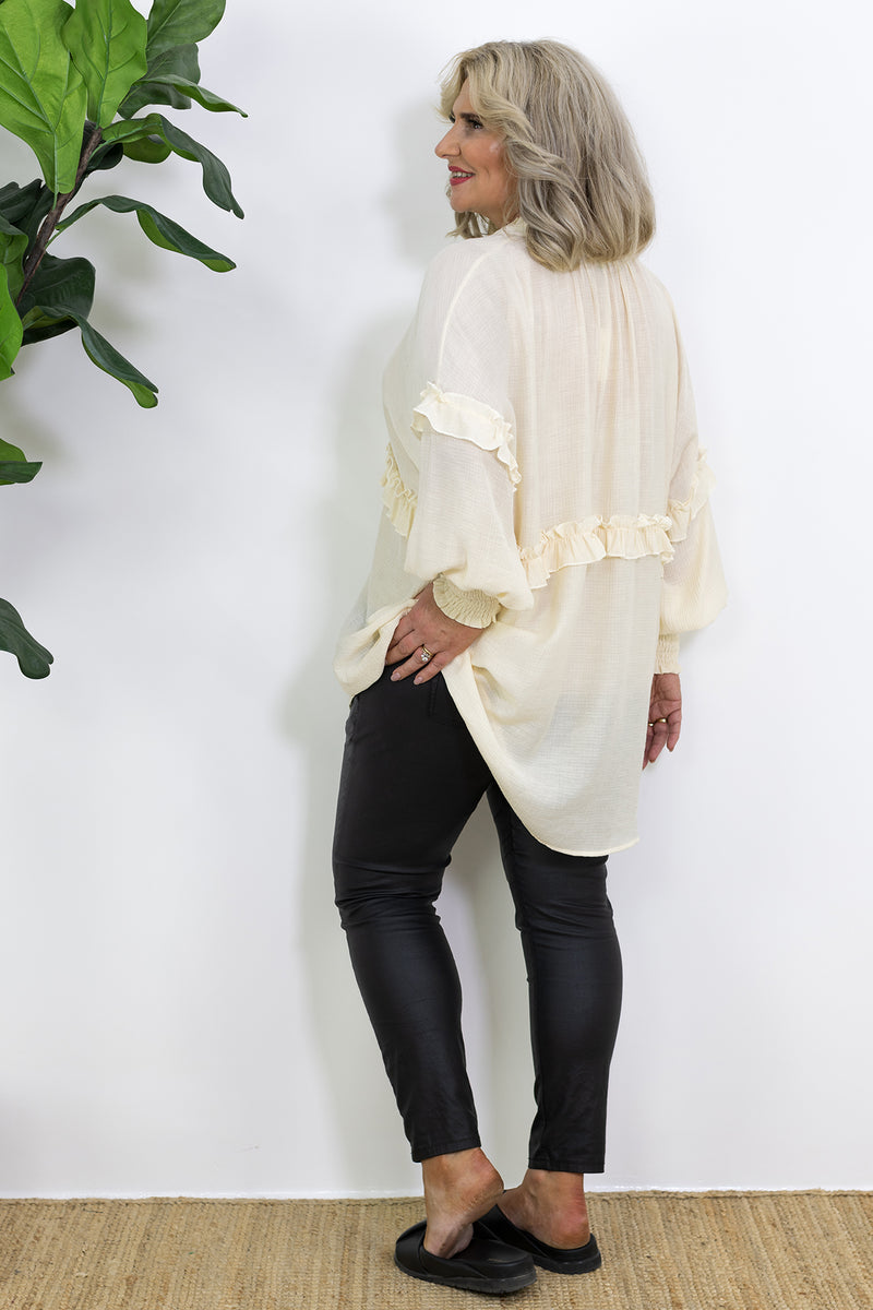 Eva Frill Shirt | Cream