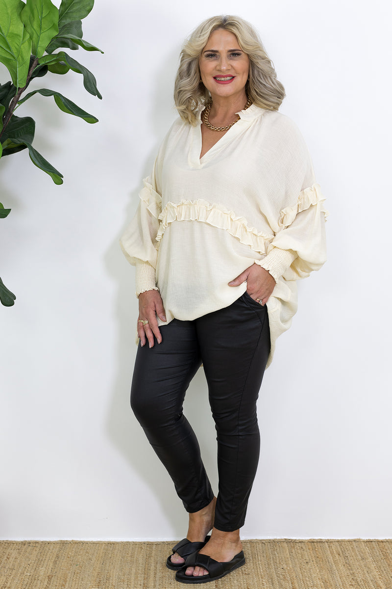 Eva Frill Shirt | Cream