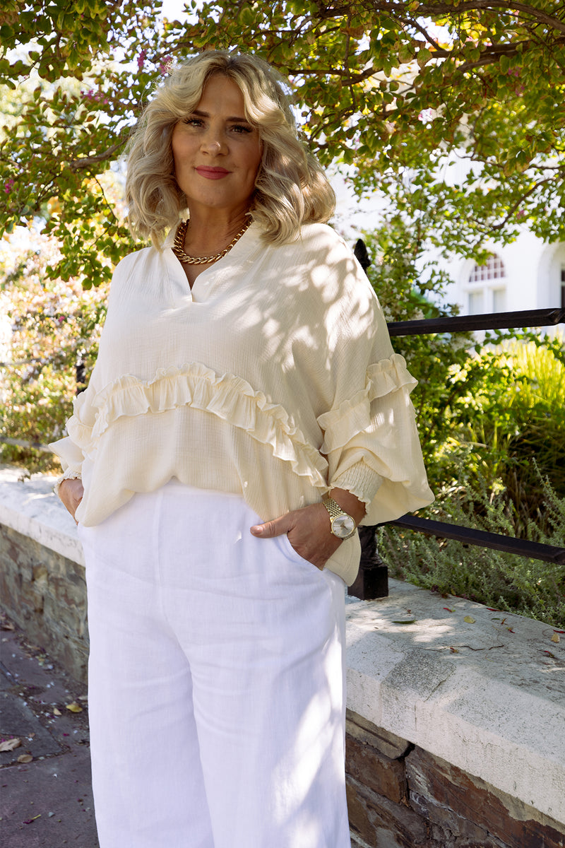 Eva Frill Shirt | Cream