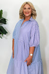 Sterling Shirt Dress | Blue Stripe